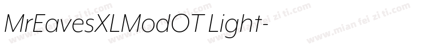 MrEavesXLModOT Light字体转换